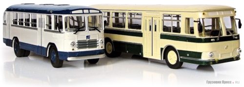 Масштабные модели автобусов ЗИЛ-158В и ЛиАЗ-677