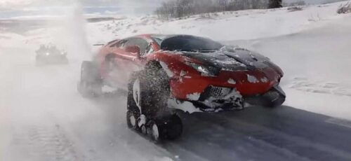 Lamborghini Aventador - гусеничный вариант суперкара