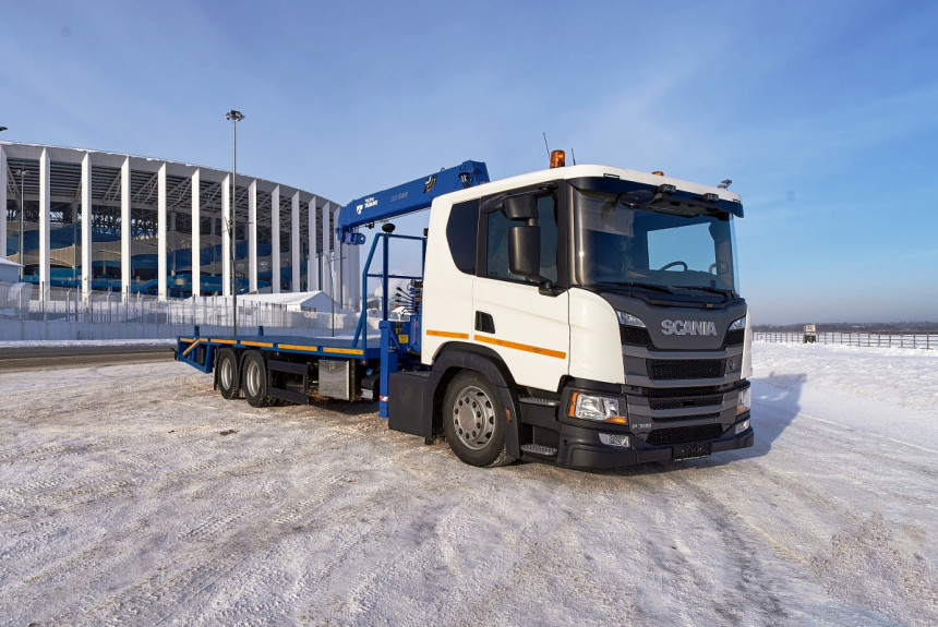 Scania - новый эвакуатор для транспортировки спецтехники