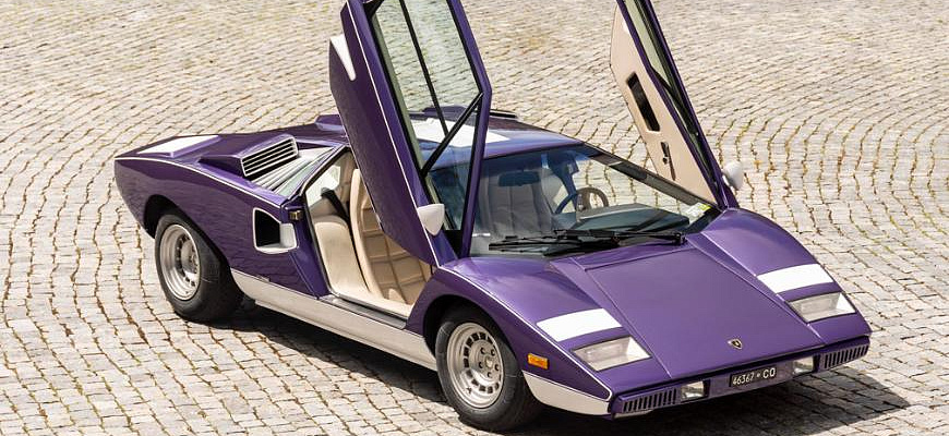 Редчайший фиолетовый суперкар Lamborghini Countach
