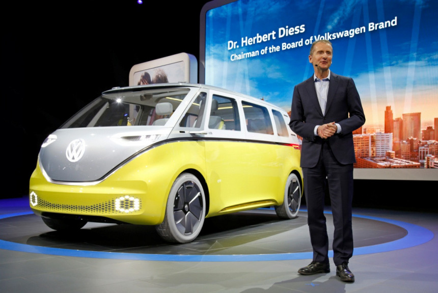 Volkswagen ID.Buzz - первый полностью электрофицированный микроавтобус