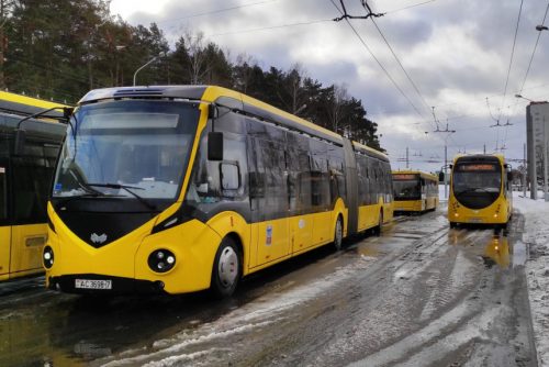 Сочлененные электробусы в Минске